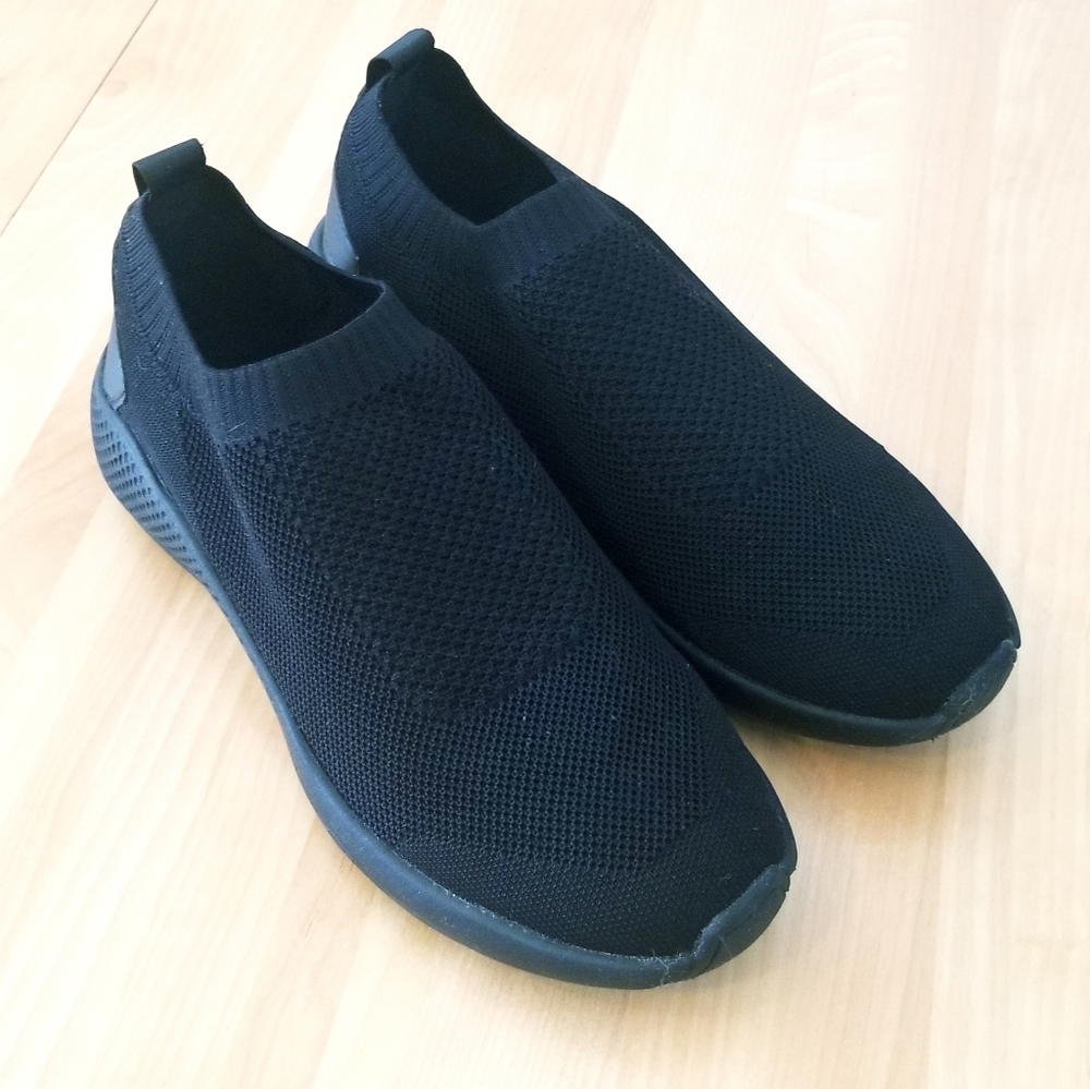 ASOS DESIGN slip on sock sneakers in black for men